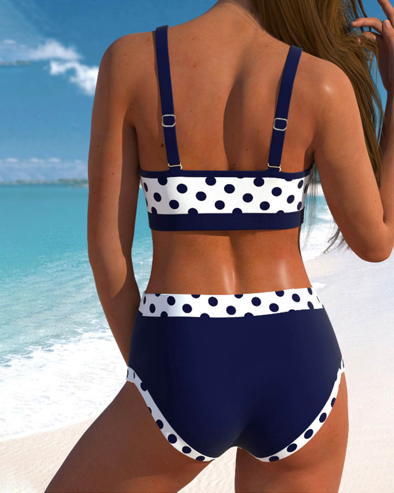 The Dellah | High Waisted Patchwork Bikini