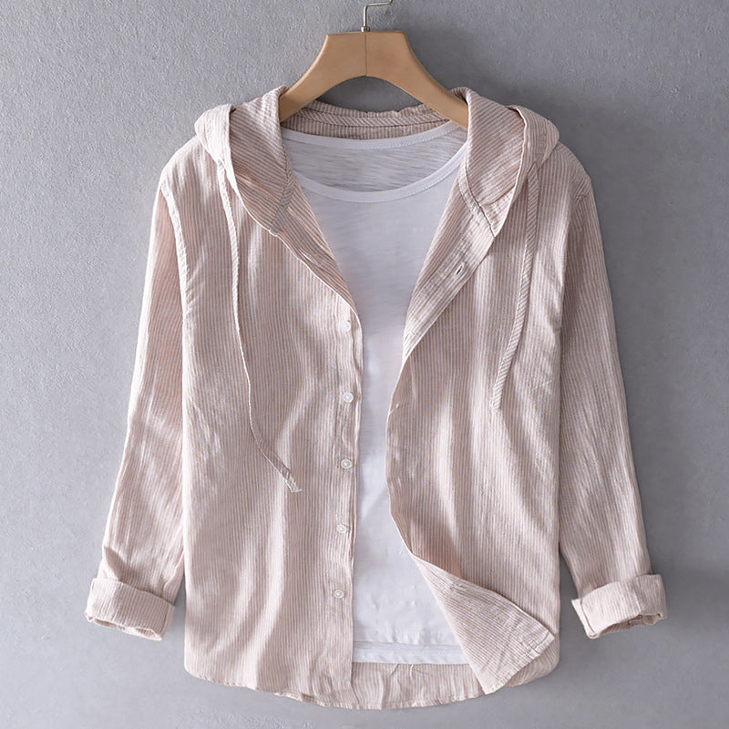 Araceli | Stylish Breezy Striped Hoodie Shirt