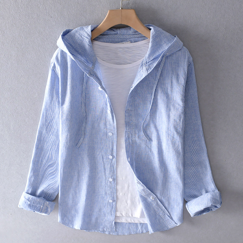 Araceli | Stylish Breezy Striped Hoodie Shirt