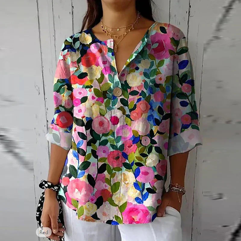 Austra™ | Elegant Floral Blouse