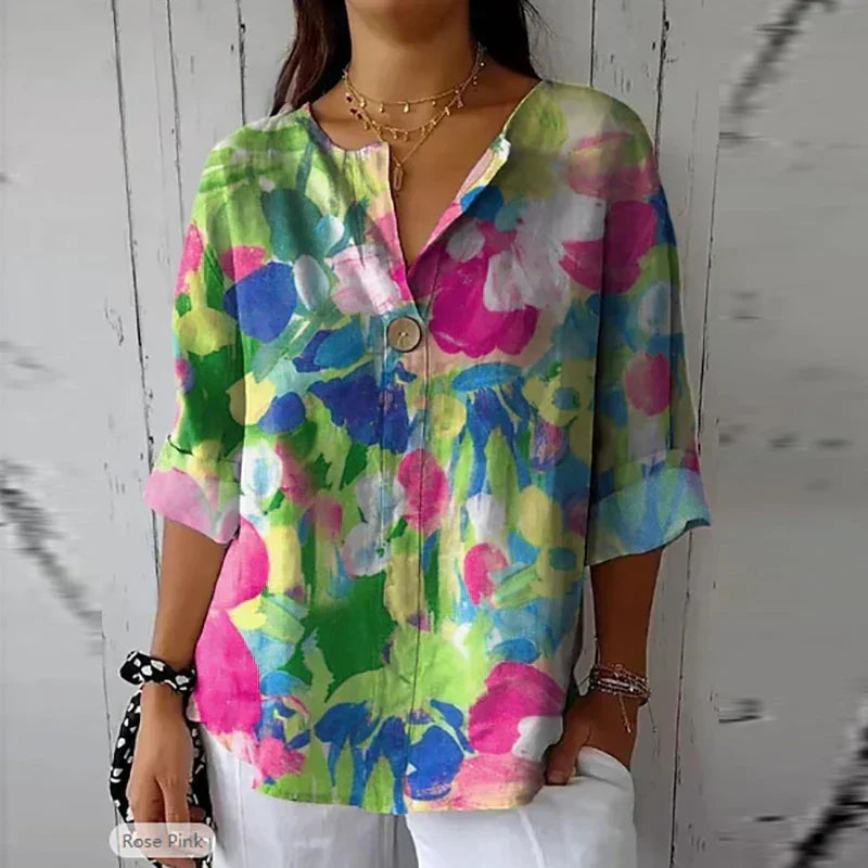 Austra™ | Elegant Floral Blouse