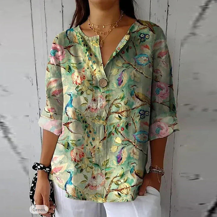 Austra™ | Elegant Floral Blouse